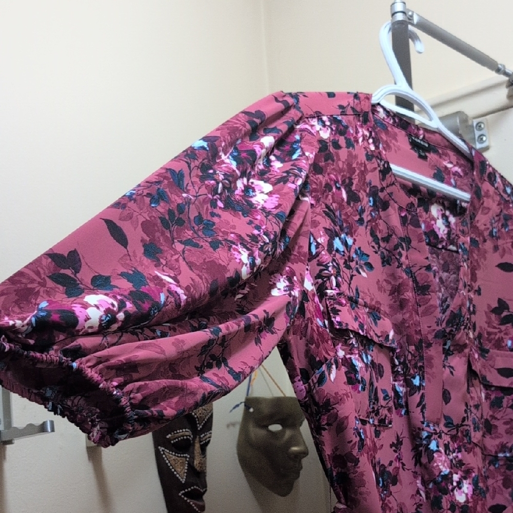 Torrid Burgundy Floral Dress - Picture 5 of 9